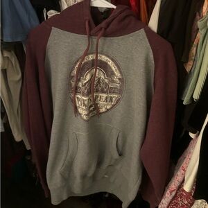 Gray and Maroon Hoodie